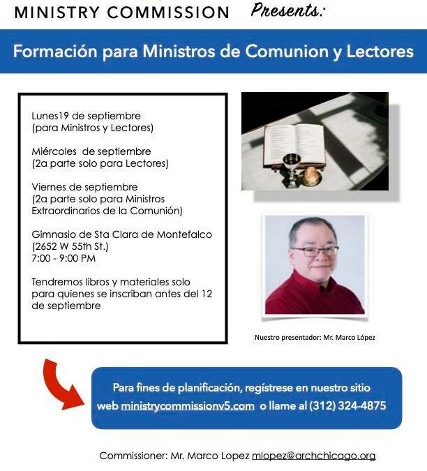 Training for Extraordinary Ministers of Eucharist & Lectors