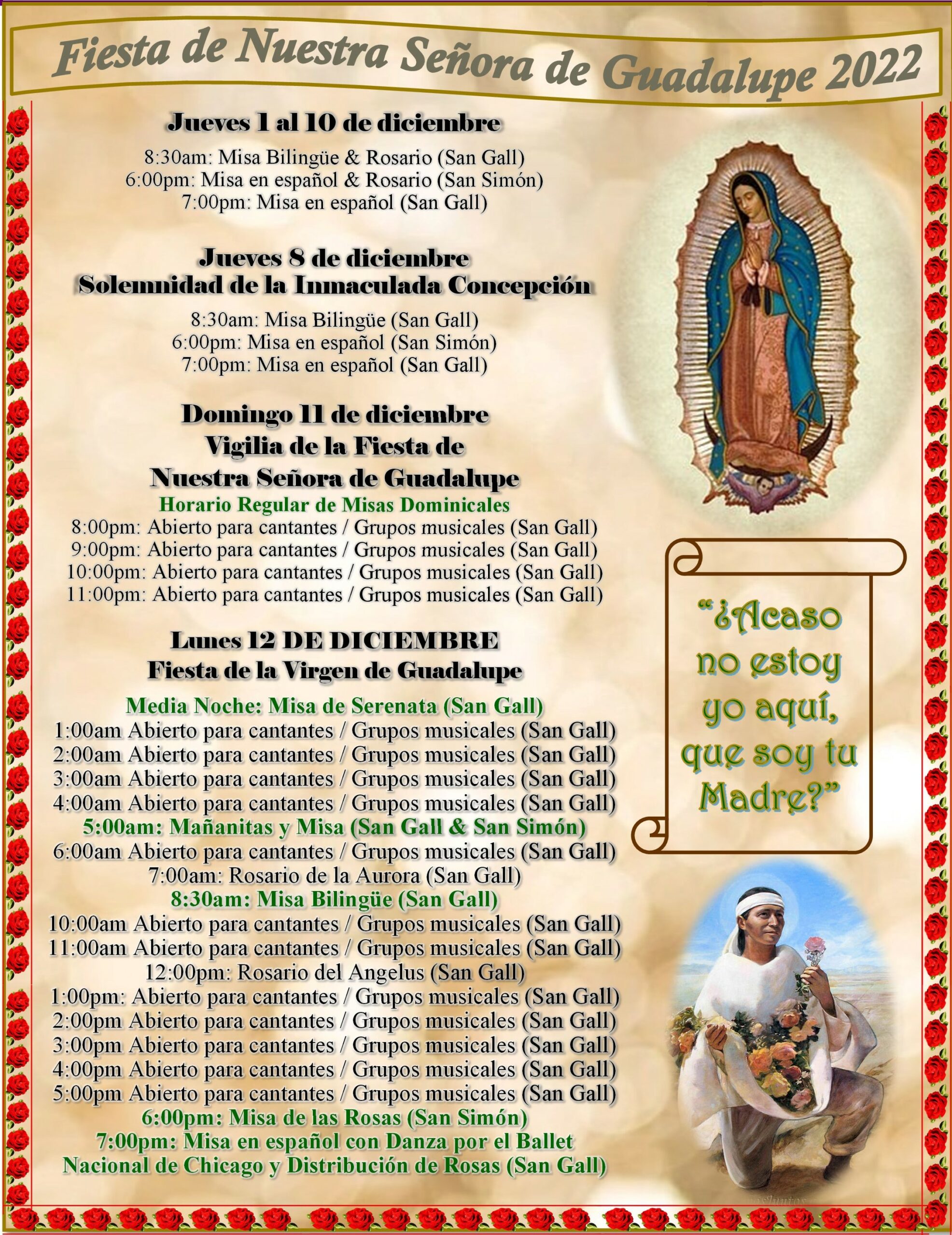Fiesta de la Virgen de Guadalupe 2022