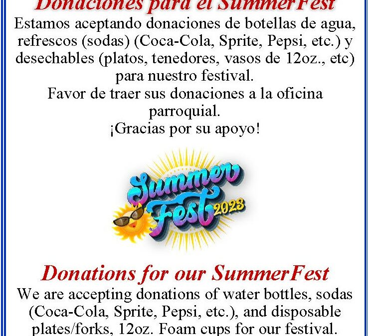 SummerFest Donations