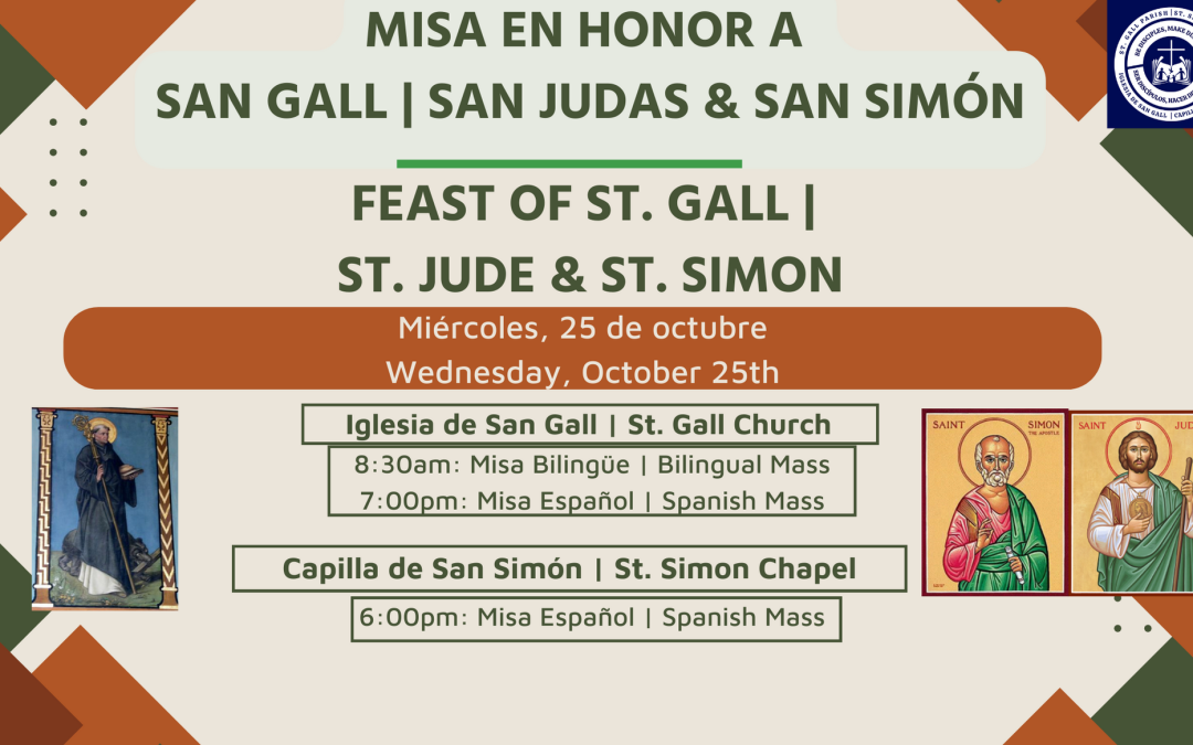 Feast of St. Gall | St. Jude & St. Simon
