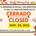 Food Pantry Closed