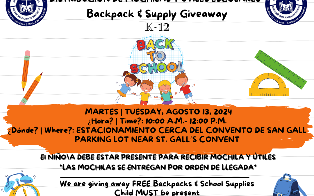 Backpack & Supply Giveaway