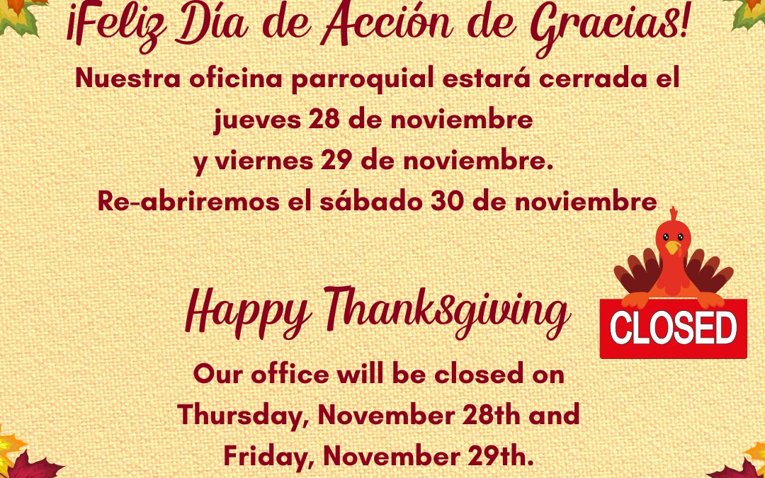 Adoration Chapel & Rectory Closed