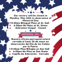 Memorial Day – Closed