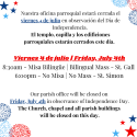 Closed – Fourth of July