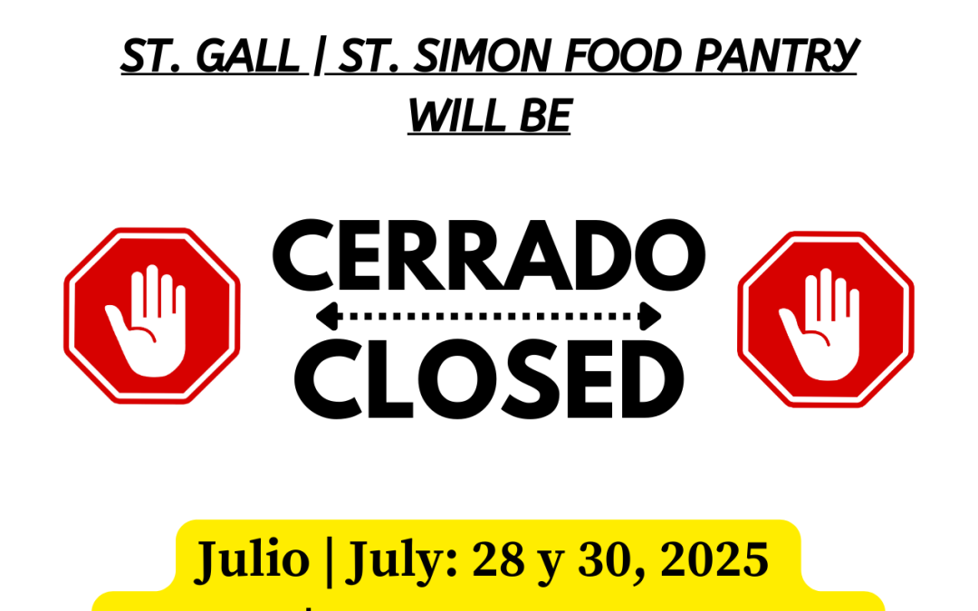 Pantry Closed – End of July