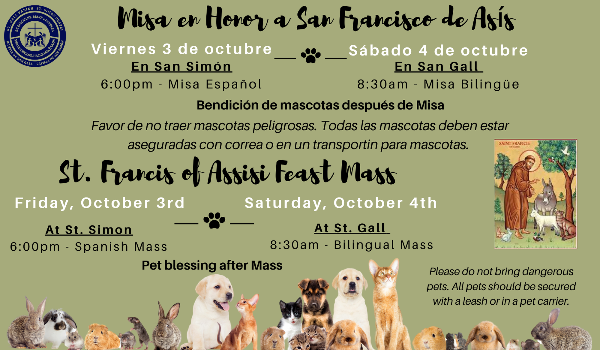 St. Francis of Assisi Feast Mass