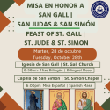 Feast of St. Gall | St. Simon & St. Jude