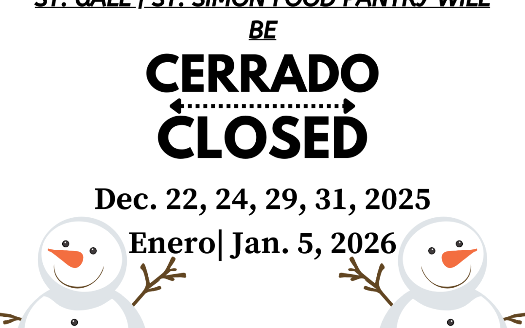 Food Pantry Closed – December