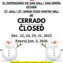 Food Pantry Closed – December