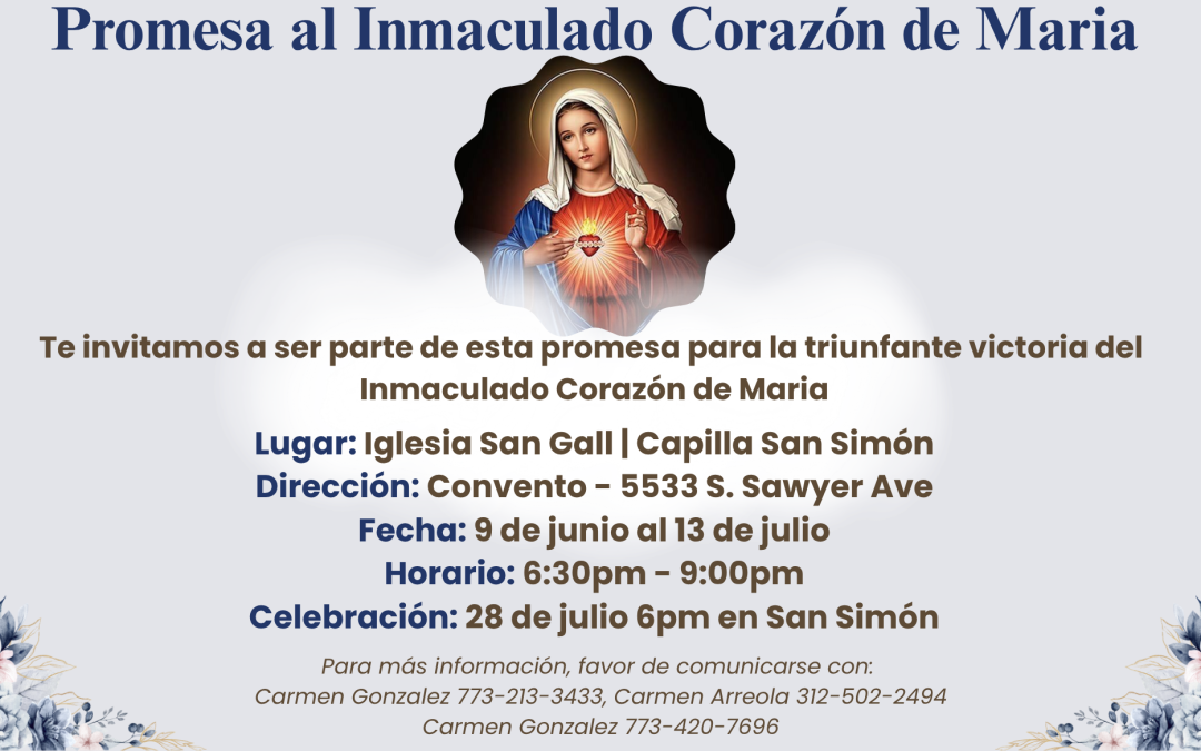 Promesa al Inmaculado Corazon de Maria