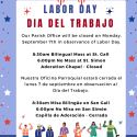 Labor Day – Rectory Closed