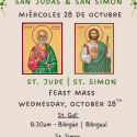 Feast Mass for St. Jude & St. Simon